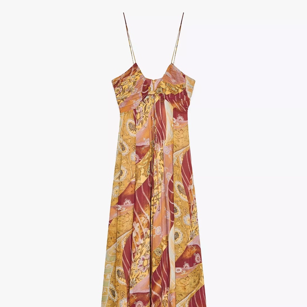 Zara Collection Floral Multicolor Maxi Dress